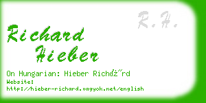 richard hieber business card